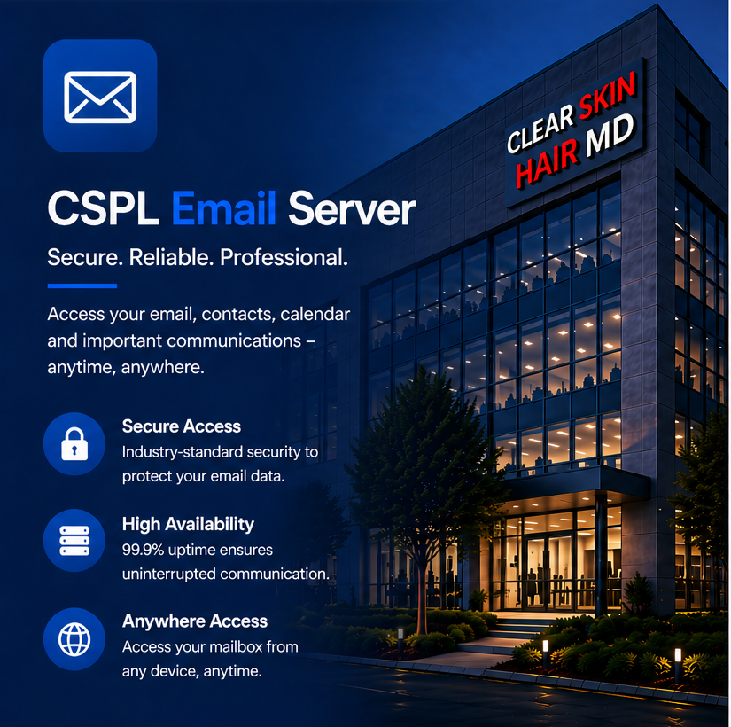 CSPL Email Server branding panel